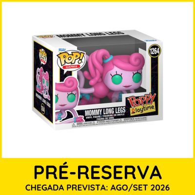 Figura Funko Pop! Games Mommy Long Legs rosa em caixa branca