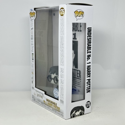Figura Funko Pop Undesirable No. 1 Harry Potter na embalagem branca com janela transparente
