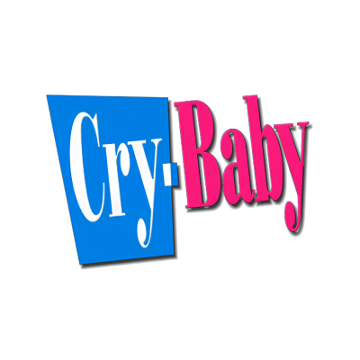 Logotipo da marca Cry Baby em azul e rosa