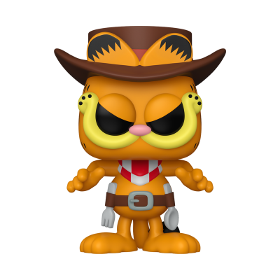Figura de vinil estilo Funko Pop da personagem Garfield vestido de cowboy