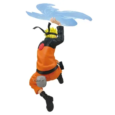 Figura de ação de personagem com roupa laranja e preta ajoelhado