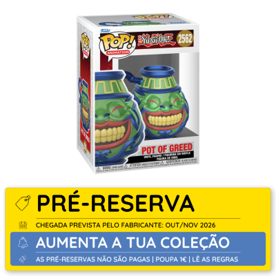 Figura Funko Pop! Pot of Greed Yu-Gi-Oh! na caixa