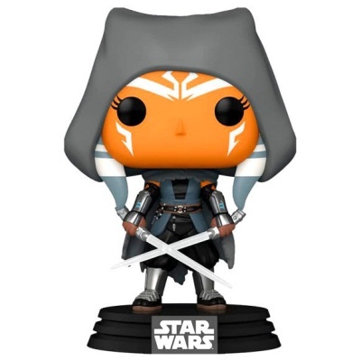 Figura Funko Pop Star Wars com duas lâminas cruzadas e base preta com logótipo