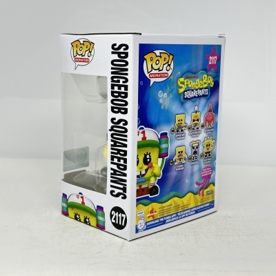 Embalagem Funko Pop! Animation SpongeBob SquarePants nº 2117 com fundo azul