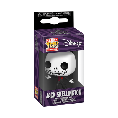 Chaveiro Jack Skellington Disney em embalagem roxa Pocket Pop!