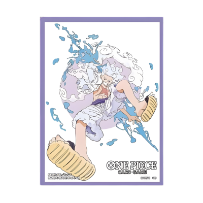 Carta do jogo ONE PIECE CARD GAME com ilustração de personagem em pose dinâmica e efeitos azuis