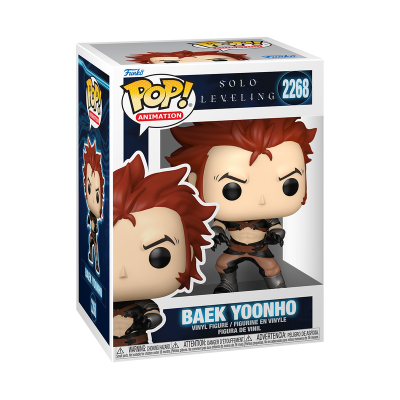Caixa Funko Pop com figura Baek Yoonho de Solo Leveling em vinil