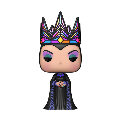 Figura Funko Pop da Rainha Má com coroa colorida e vestido preto