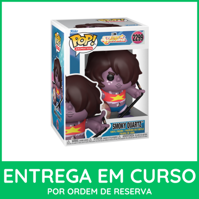 Figura Funko Pop Smoky Quartz da série Steven Universe na embalagem