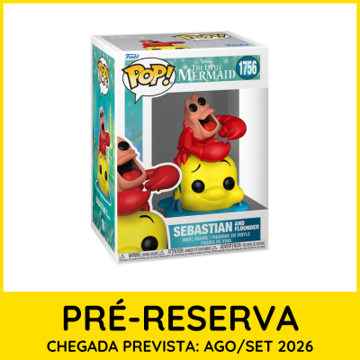 Figura Funko Pop Sebastian e Flounder em caixa