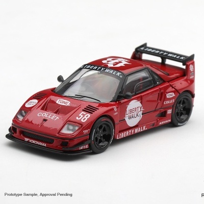Miniatura de carro de corrida vermelho Liberty Walk