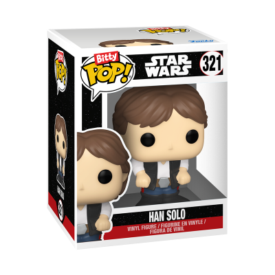 Boneco Funko Pop! Bitty Star Wars Han Solo nº 321 na caixa