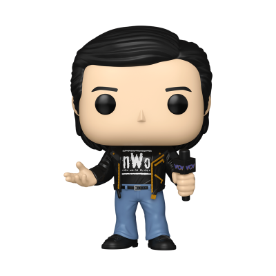 Boneco Funko Pop de personagem masculina com t-shirt nWo e microfone VOX