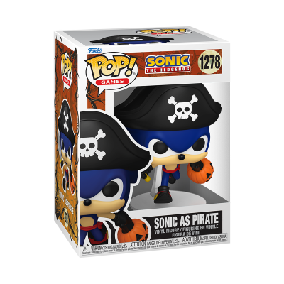 Figura de vinil Sonic the Hedgehog como pirata Funko Pop! na caixa