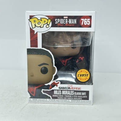Figura Pop! Marvel Spider-Man Miles Morales edição limitada Chase na embalagem