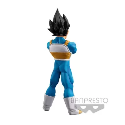 Figura de ação personagem com cabelo preto e fato azul