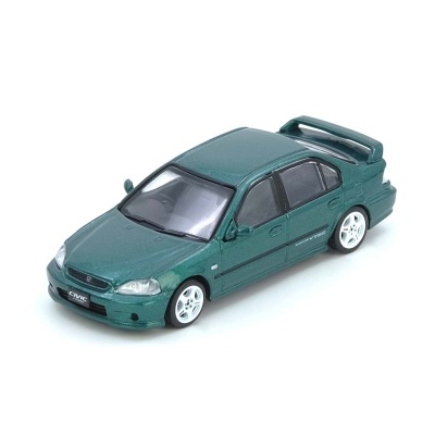 Miniatura de carro Honda Civic verde com detalhes brancos