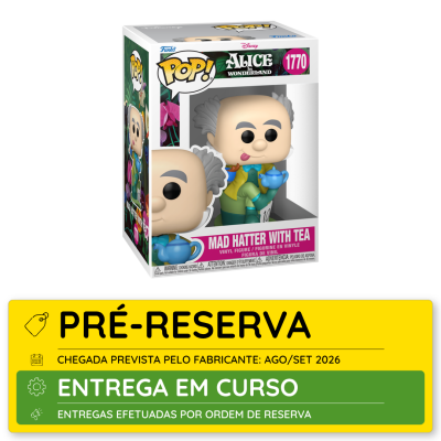 Figura Funko Pop! Mad Hatter with Tea Alice in Wonderland na caixa