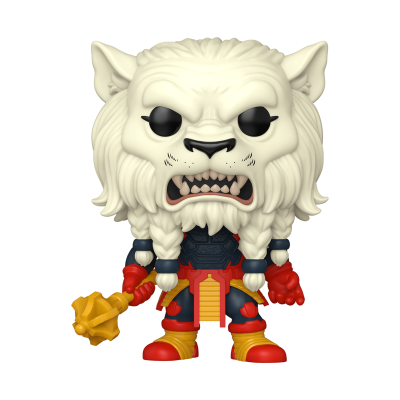 Figura Funko Pop lobo branco com armadura e porrete