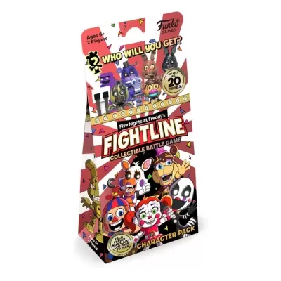 Embalagem do jogo Five Nights at Freddy's Fightline Collectible Battle Game da Funko