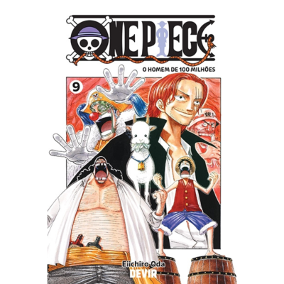 Capa do livro One Piece O Homem de 100 Milhões volume 9 com ilustração de personagens desenho animado