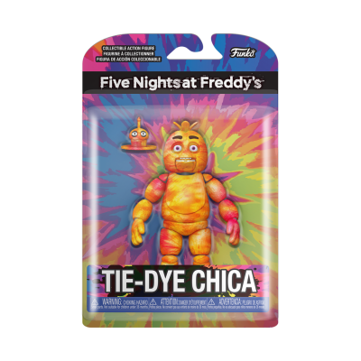 Figura Funko Five Nights at Freddy's TIE-DYE CHICA em embalagem tie-dye