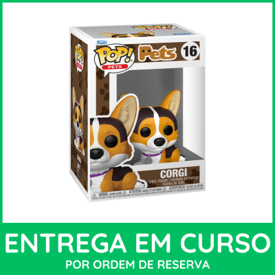 Figura em vinil Corgi na embalagem POP! PETS nº16