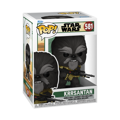 Funko Pop! Star Wars Krrsantan número 581 em caixa com janela transparente