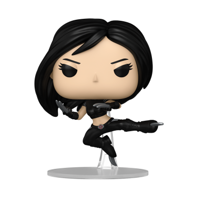 Figura Funko Pop feminina de cabelo preto em pose de artes marciais