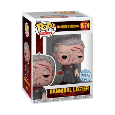 Funko Pop! Hannibal Lecter com sangue, na caixa
