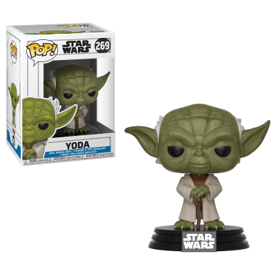 Figura Funko Pop! de Yoda da Star Wars com caixa.