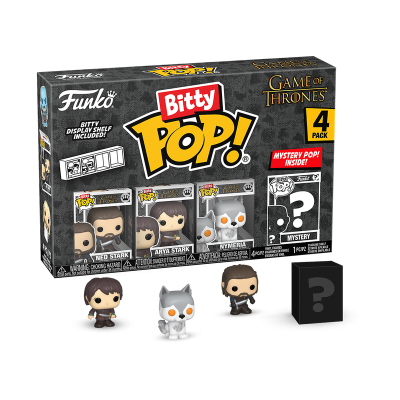 Caixa Funko Pop! Bitty Game of Thrones com 4 figuras pequenas e uma figura misteriosa