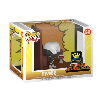 Funko Pop Deluxe Twice de My Hero Academia em caixa