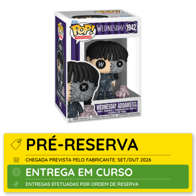 Figura Funko Pop! da Wednesday Addams 1942 em embalagem