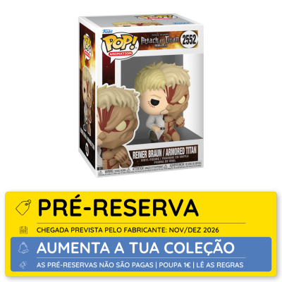 Funko Pop! Animation Reiner Braun / Armored Titan Attack on Titan em caixa