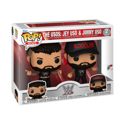 Funko Pop! WWE The Usos Jey Uso & Jimmy Uso, duas figuras em caixa