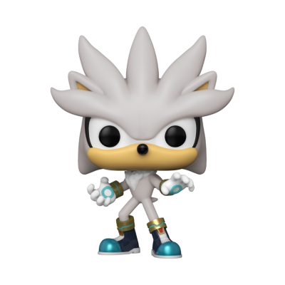 Boneco Funko Pop do personagem Silver com cores cinza, bege e azul