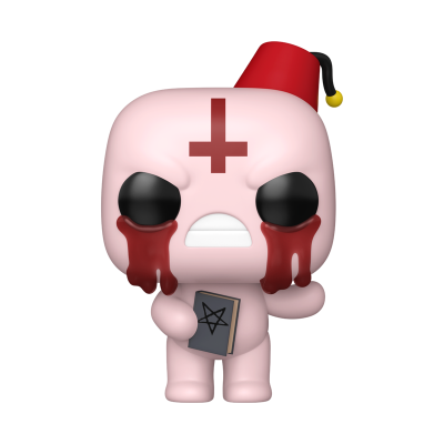 Boneco colecionável Funko Pop com lágrimas vermelhas e chapéu vermelho.