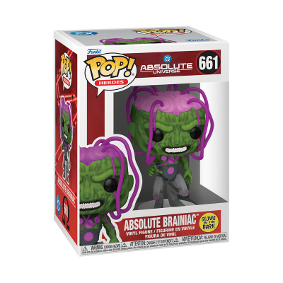 Figura de vinil Absolute Brainiac Funko Pop! Heroes número 661 em caixa