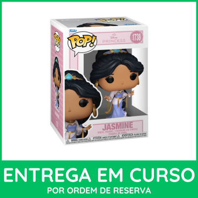 Figura de vinil Funko Pop! Disney Princess Jasmine na caixa