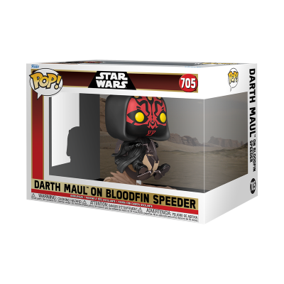 Funko Pop Darth Maul em Bloodfin Speeder na embalagem