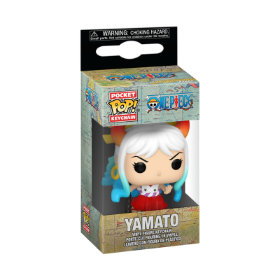 Chaveiro Vinyl Pocket Pop! da personagem Yamato em embalagem colorida com tema mapa
