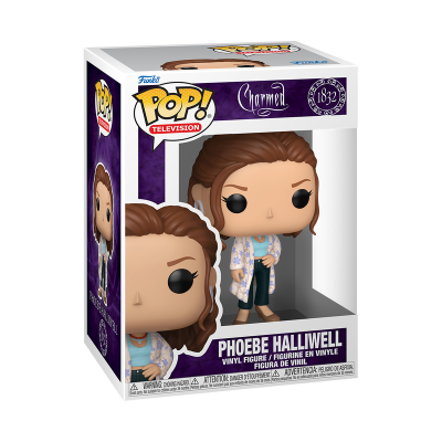 Figura Funko Pop da personagem Phoebe Halliwell em caixa de embalagem