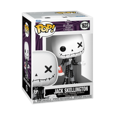 Figura Funko Pop Jack Skellington do filme The Nightmare Before Christmas na caixa