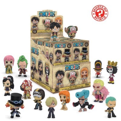 Mini figuras de ação de anime One Piece em embalagem display