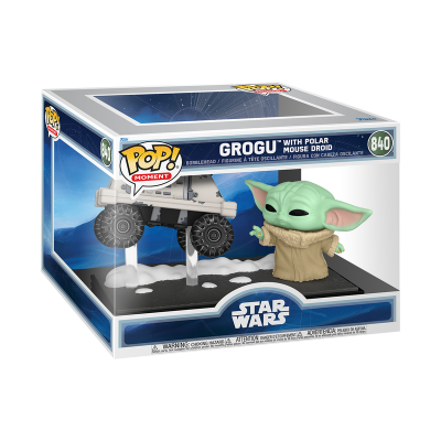 Figura Pop! Moment de Grogu com veículo explorador polar em embalagem de colecionador