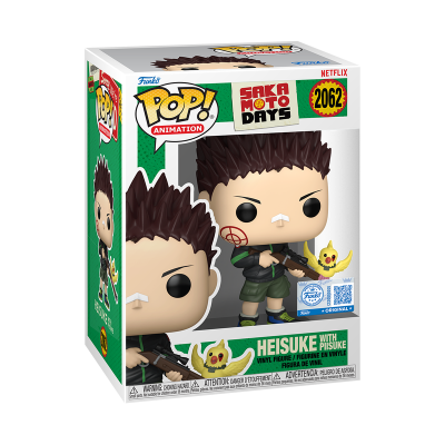 Caixa da figura Funko Pop Heisuke with Pisuke Sakamoto Days