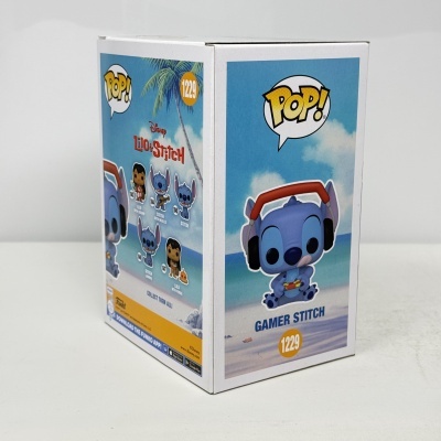 Caixa do brinquedo POP! Disney Lilo & Stitch, modelo Gamer Stitch #1229