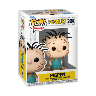 Figura Funko Pop! Pigpen da série Peanuts na embalagem