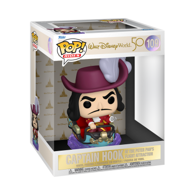 Figura de vinil Funko Pop! Rides Capitão Gancho na caixa